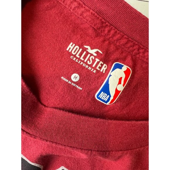Hollister NBA Tee‎ Shirt Chicago Bulls Graphic T-Shirt Medium Red 6X Champs - Picture 2 of 9